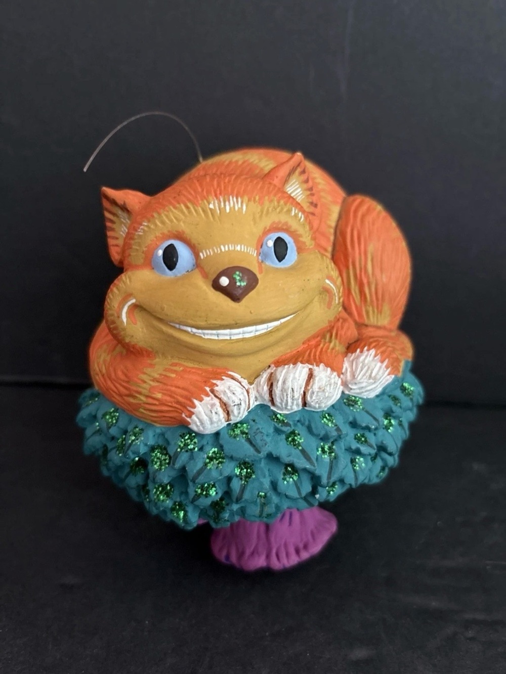 Dept 56 Alice in Wonderland Orange Cheshire Cat 5” Ornament Vintage 1997
